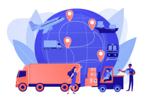 logistics network illustration