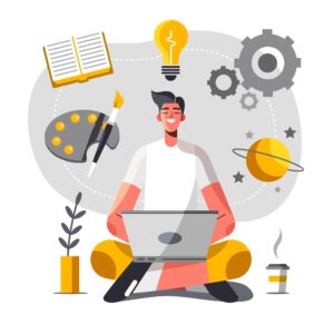 flat creativity illustration